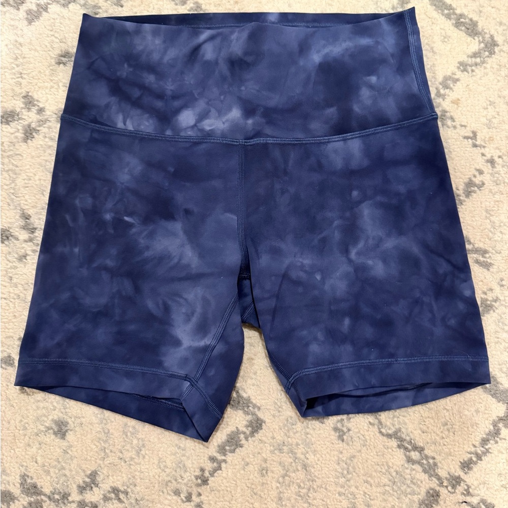 Lululemon Navy Blue Tie-Dye Shorts